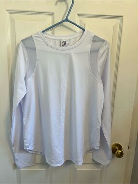 Sage Long Sleeve Active Tee in White